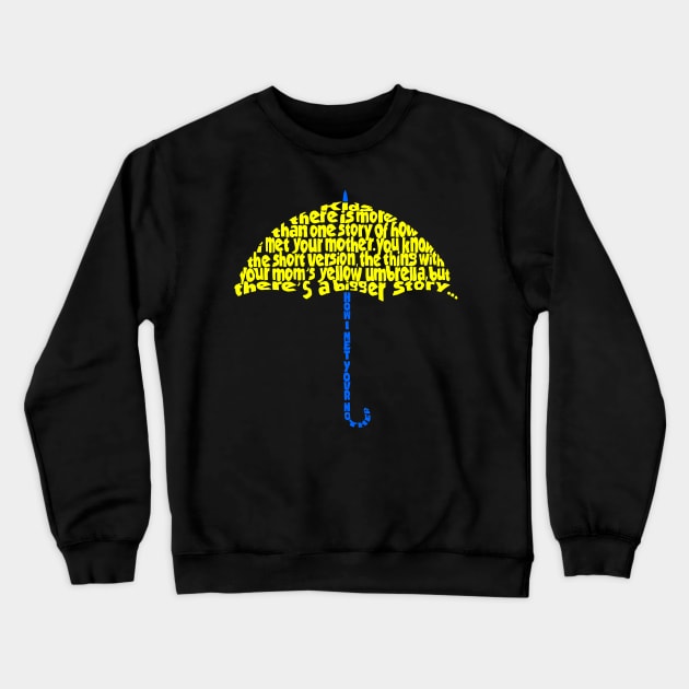 Yellow Umbrella Crewneck Sweatshirt by yellowdodo